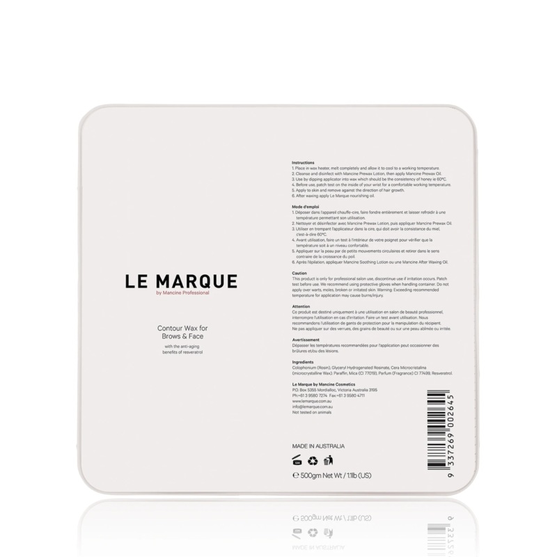 MANCINE PROFESSIONAL LE MARQUE CONTOUR HOT WAX FOR BROWS & FACE 500G