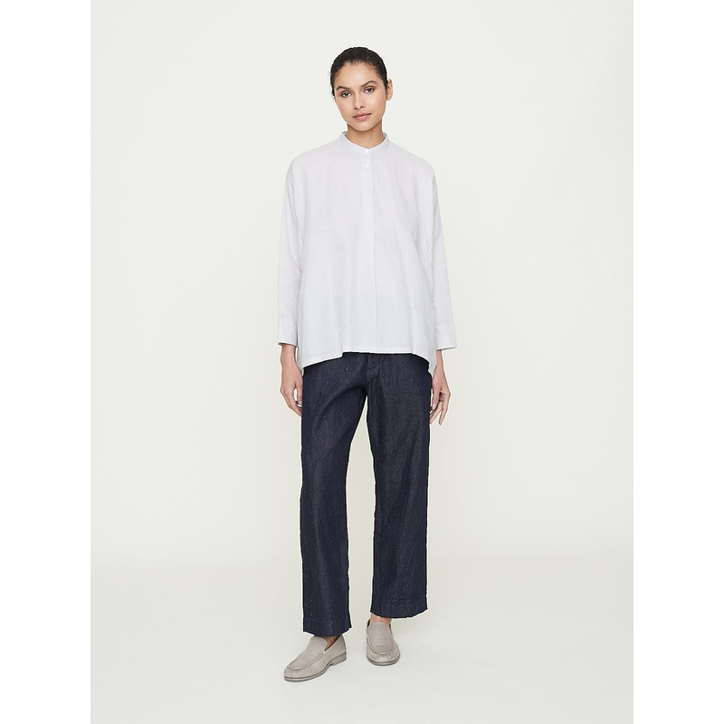 Bulky Kurta Slip On Blouse in Light Grey