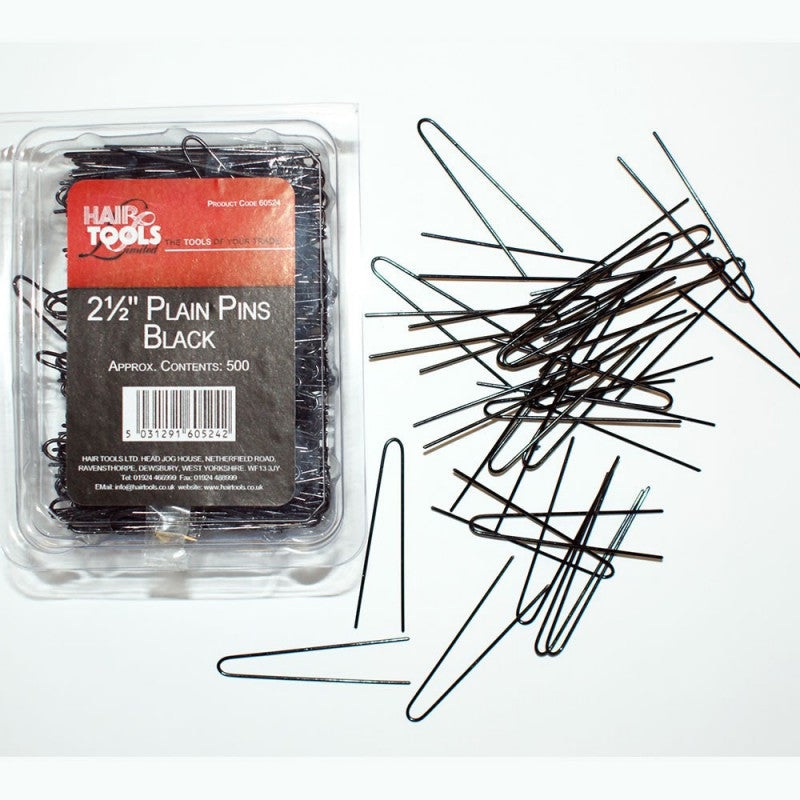 2.5″ PLAIN PINS BLACK (BOX OF 500)