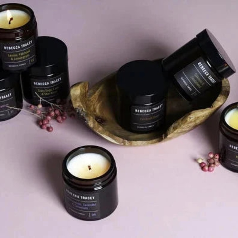 Aromakerze mit Eukalyptus, Zitrone und Thymian> Reisegre