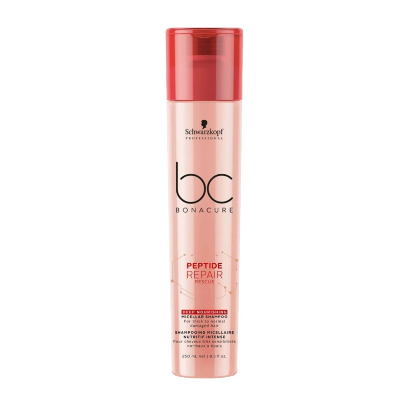 SCHWARZKOPF Bonacure Peptide Repair Rescue Deep Nourishing Micellar Shampoo  |  Various Sizes