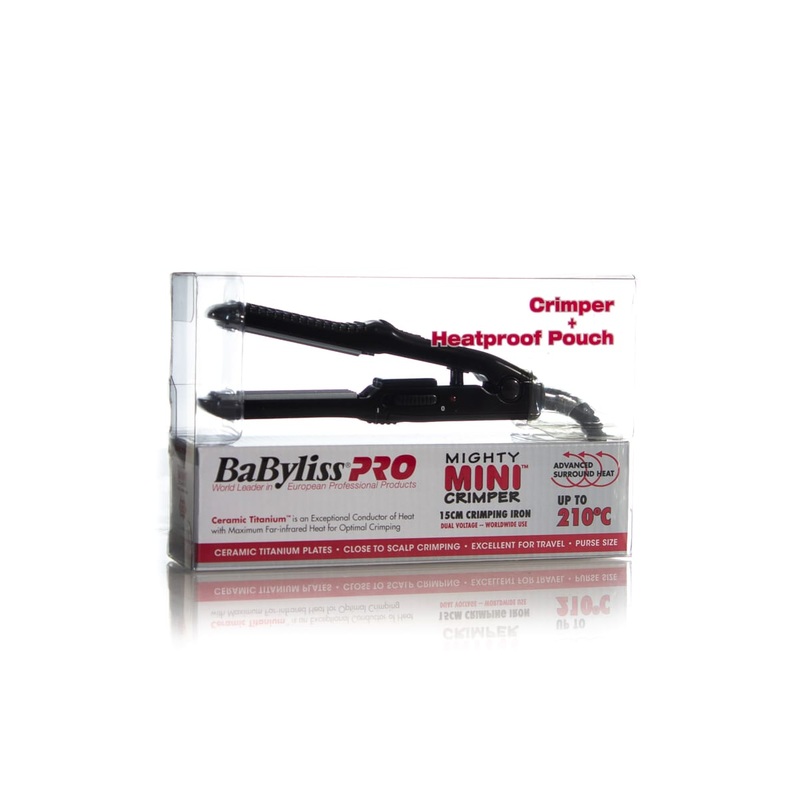 BABYLISS PRO MIGHTY MINI CRIMPER – 15CM CRIMPING IRON BLACK