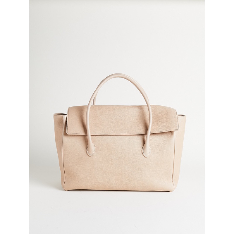 Stitch Flap Bag M in Beige