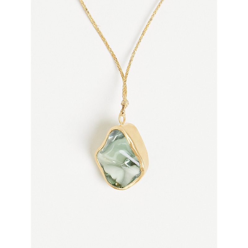 Colette Set Pendant with 31.3ct Green Amethyst on Cord