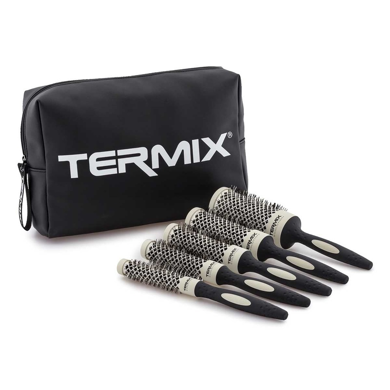 TERMIX EVOLUTION SOFT HAIR BRUSHES PROFESSIONAL BAG SET (17, 23, 28, 32, 43)