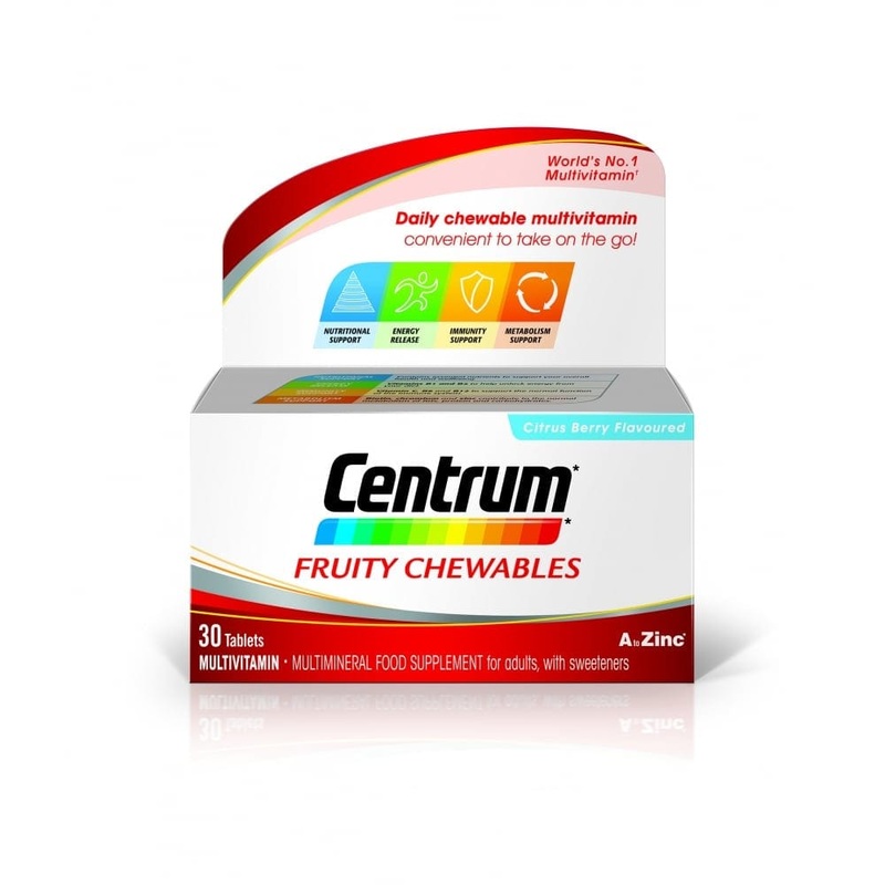 Centrum Fruity Chewables 30 Tablets