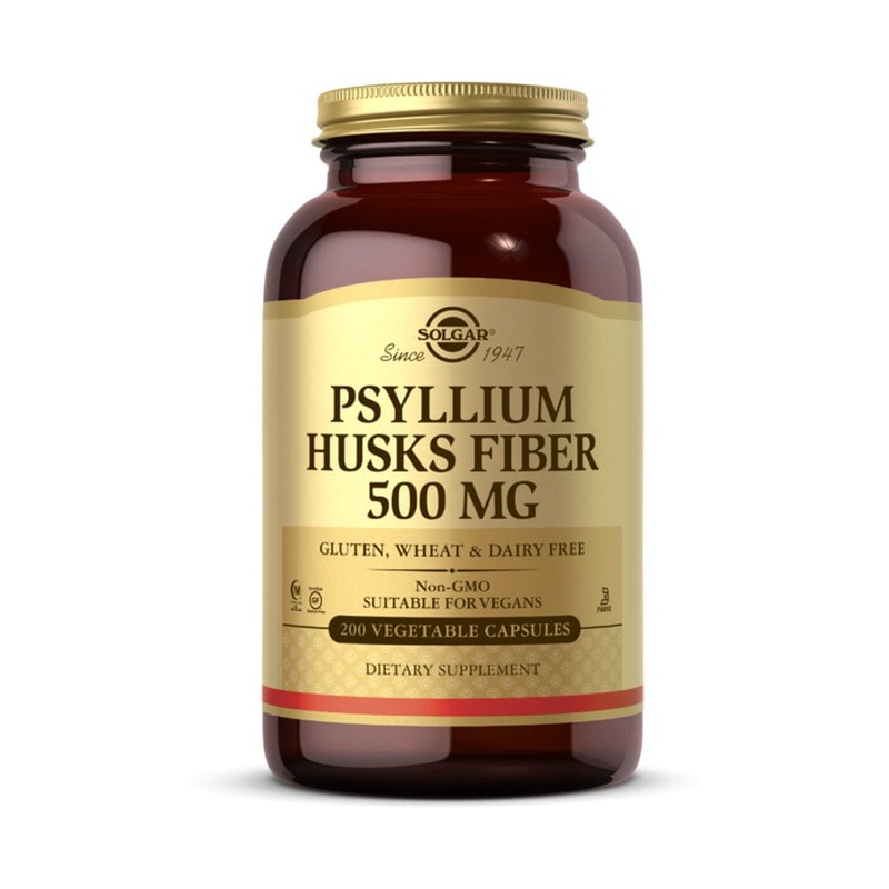 Solgar Psyllium Husks Fibre 500 MG – 200 Vegetable Capsules
