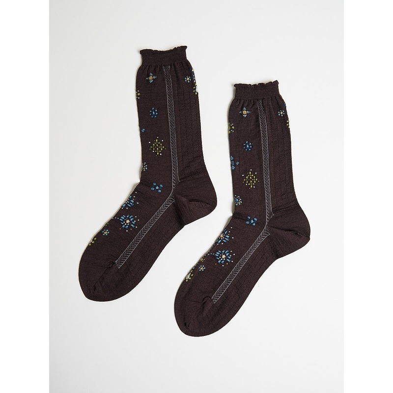 Like A Jewelry Socks in Dark Brown