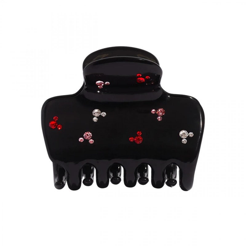 Kitsch — Rhinestone puffy claw clip – Black