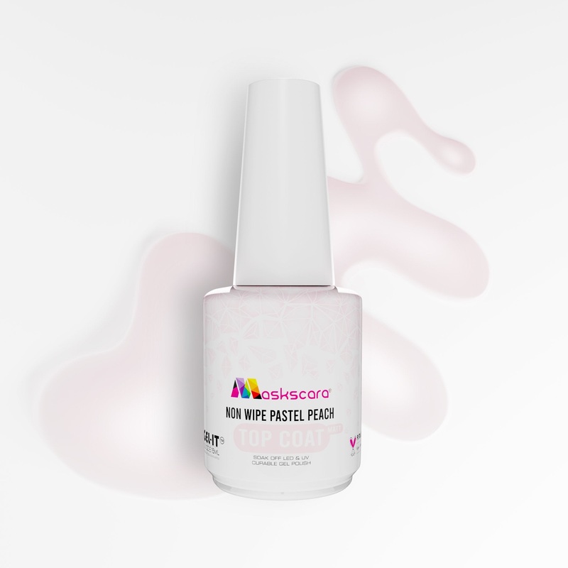 Non-Wipe Pastel Topcoat – Peach – 15ml