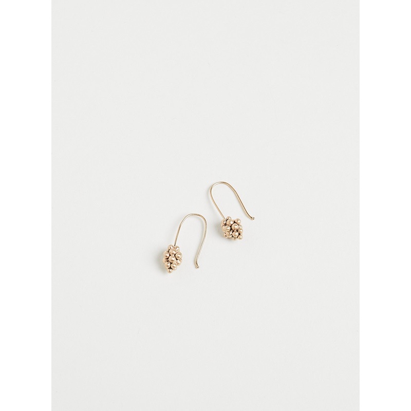 Small Raspberry Earrings in 14k Yellow Gold